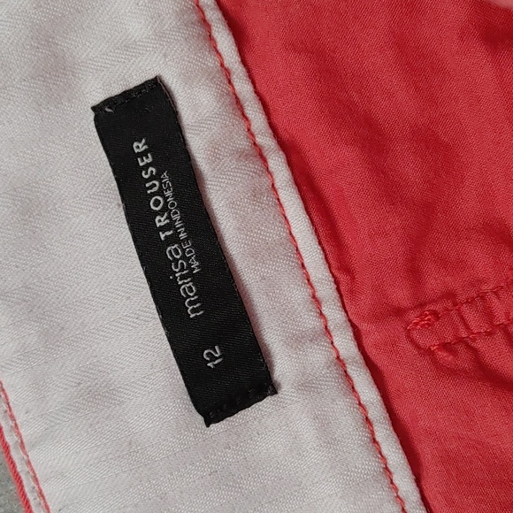 LOFT Coral Wide Leg Trouser Pants with Button Detail Women's Size 12 Streetwear - Picture 3 of 9